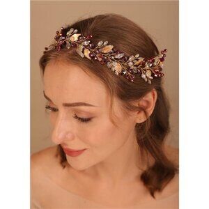 Women Girls Hair Vine Crystal‎ Wedding Headband  Fall Boho Bridal Hair Piece